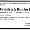 Bonfert Friedrich 1925-1989 Todesanzeige